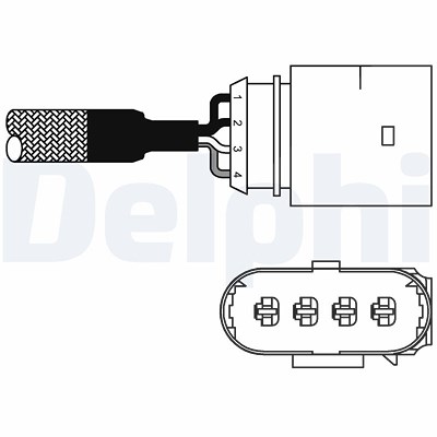 Delphi Lambdasonde [Hersteller-Nr. ES10981-12B1] für Audi, Seat, Skoda, VW von Delphi