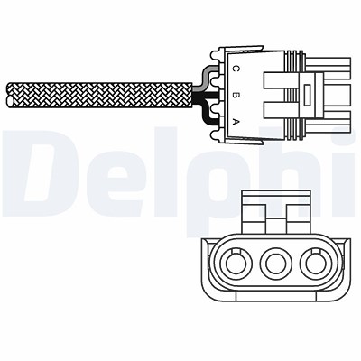 Delphi Lambdasonde [Hersteller-Nr. ES10990-12B1] für Alpine, Chevrolet, Opel, Renault, Toyota, Volvo, VW von Delphi
