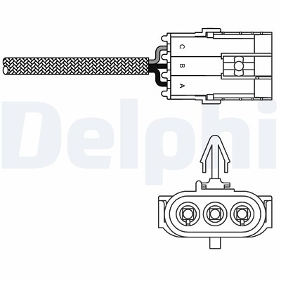 Delphi Lambdasonde [Hersteller-Nr. ES10992-12B1] für Renault von Delphi