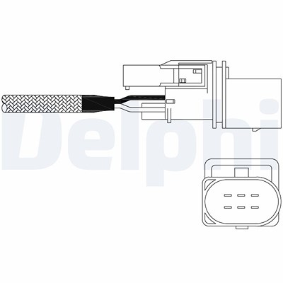 Delphi Lambdasonde [Hersteller-Nr. ES11015-12B1] für Audi, Skoda, VW von Delphi