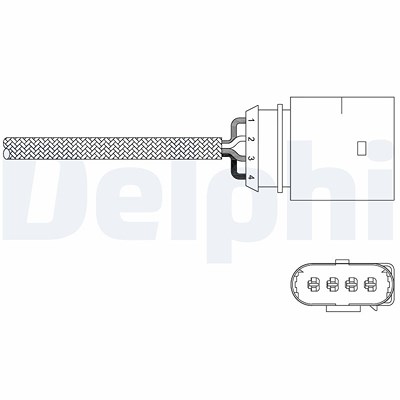 Delphi Lambdasonde [Hersteller-Nr. ES20338-12B1] für Audi, Seat, Skoda, VW von Delphi