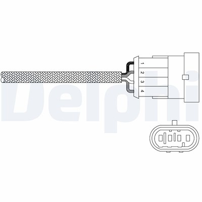 Delphi Lambdasonde [Hersteller-Nr. ES20344-12B1] für Alfa Romeo, Fiat, Lancia von Delphi