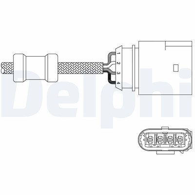 Delphi Lambdasonde [Hersteller-Nr. ES20348-12B1] für Audi, Seat, Skoda, VW von Delphi