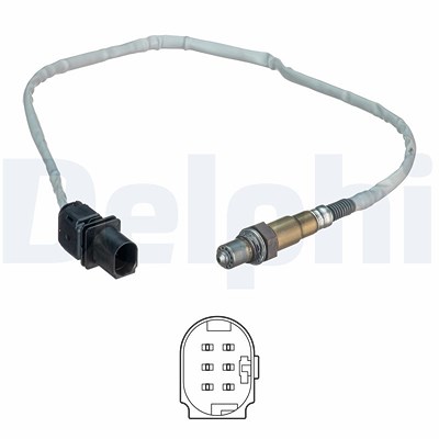 Delphi Lambdasonde [Hersteller-Nr. ES20541-12B1] für Audi, Seat, Skoda, VW von Delphi