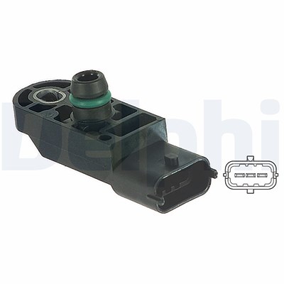 Delphi Luftdrucksensor, Höhenanpassung [Hersteller-Nr. PS10130] für Abarth, Alfa Romeo, Chrysler, Dacia, Fiat, Lancia, Nissan, Opel, Renault von Delphi