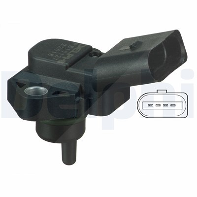 Delphi Sensor, Ladedruck [Hersteller-Nr. PS10127] für Audi, Ford, Seat, Skoda, VW von Delphi