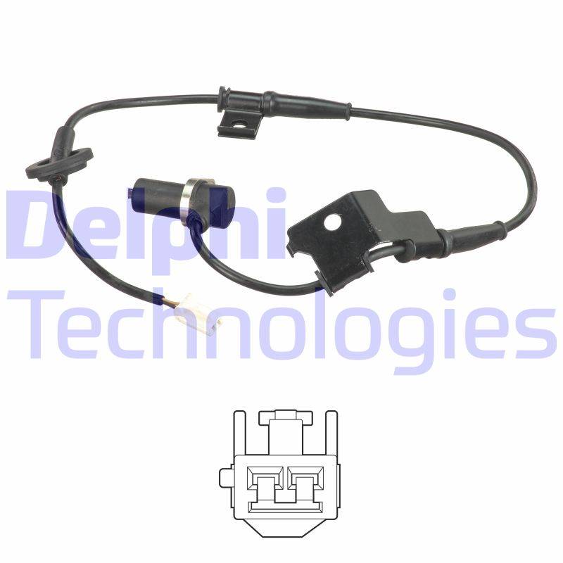 Sensor, Raddrehzahl Hinterachse links Delphi SS20614 von Delphi