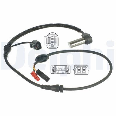Delphi Sensor, Raddrehzahl [Hersteller-Nr. SS20039] für Audi, Skoda, VW von Delphi