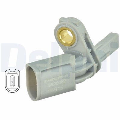 Delphi Sensor, Raddrehzahl [Hersteller-Nr. SS20062] für Audi, Cupra, Porsche, Seat, Skoda, VW von Delphi