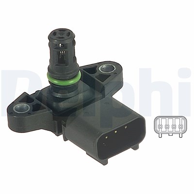 Delphi Sensor, Saugrohrdruck [Hersteller-Nr. PS10122] für Ford, Jaguar von Delphi
