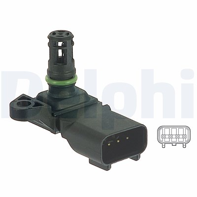 Delphi Sensor, Saugrohrdruck [Hersteller-Nr. PS10125] für Ford, Jaguar, Land Rover, Mazda, Volvo von Delphi
