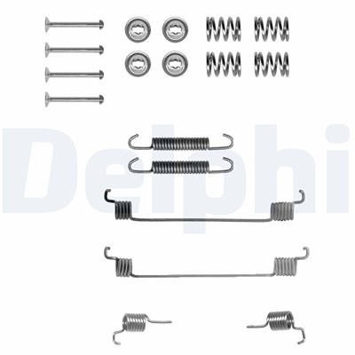 Delphi Zubehörsatz, Bremsbacken [Hersteller-Nr. LY1061] für Abarth, Dacia, Fiat, Ford, Lancia, Peugeot, Renault, VW von Delphi