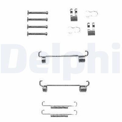 Delphi Zubehörsatz, Feststellbremsbacken [Hersteller-Nr. LY1344] für Citroën, Fiat, Nissan, Peugeot von Delphi