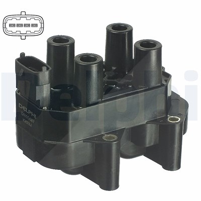 Delphi Zündspule [Hersteller-Nr. GN10487-12B1] für Opel, Vauxhall von Delphi
