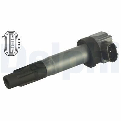 Delphi Zündspule [Hersteller-Nr. GN10530-12B1] für Fiat, Opel, Suzuki, Vauxhall von Delphi