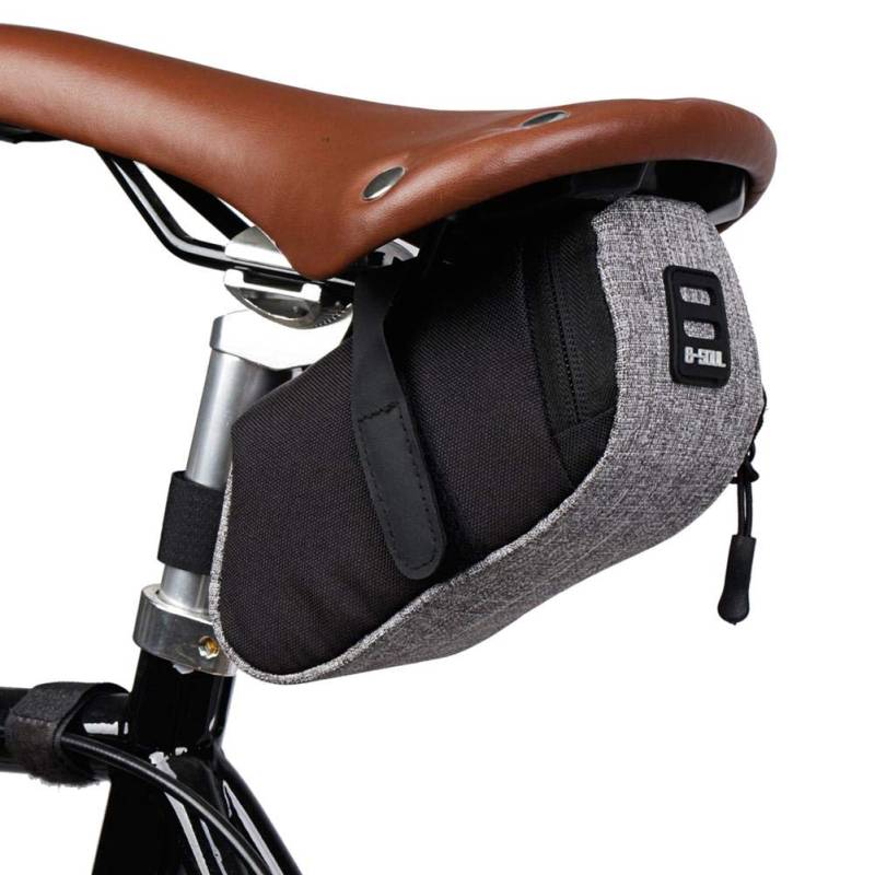 Demiawaking Satteltasche für Fahrrad, wasserdicht, mit reflektierenden Streifen, Satteltasche für MTB, Rennrad (Grau) von Demiawaking