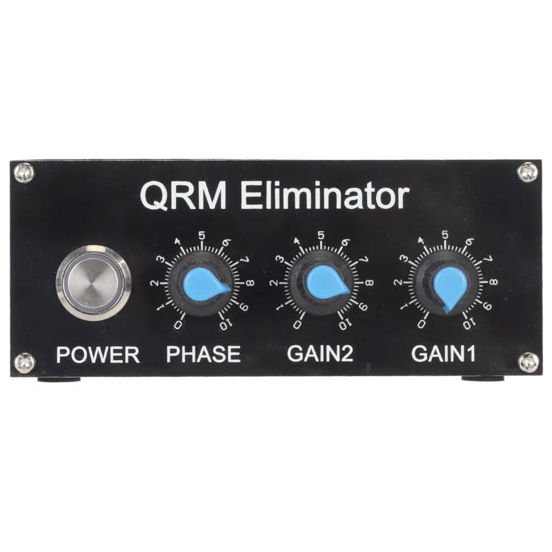 QRM Eliminator X Phase, 1,8–30MHz Einstellbarer Signalunterdrücker aus Aluminiumlegierung, 50 Ohm 100 W QRM-Eliminator, Plug-and-Play, integrierte PTT-Steuerung für Signalempfang von Denash