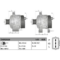 Drehstromlichtmaschine DENSO DAN2028 von Denso