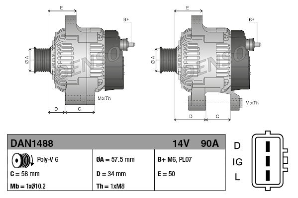 Generator Denso DAN1488 Generator Denso DAN1488 von Denso