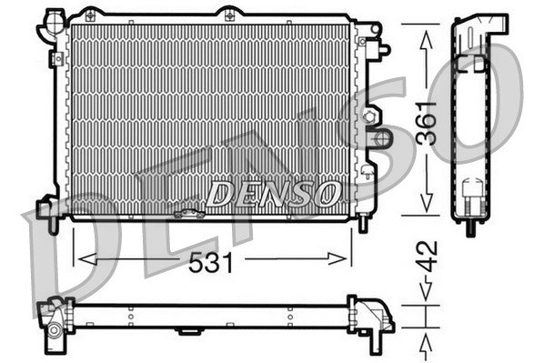 Kühler, Motorkühlung Denso DRM20025 von Denso