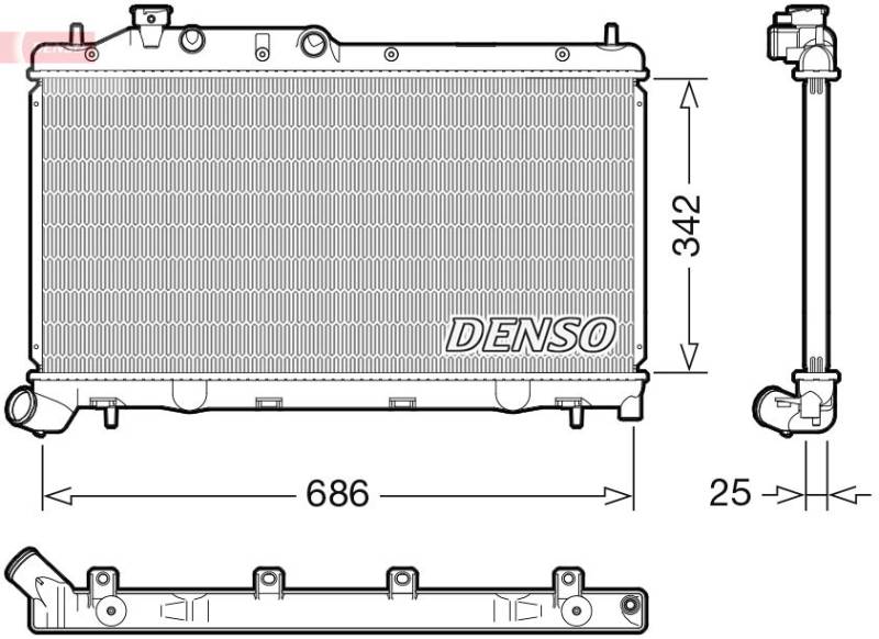 Kühler, Motorkühlung Denso DRM36026 von Denso