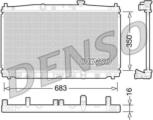 Kühler, Motorkühlung Denso DRM40032 Kühler, Motorkühlung Denso DRM40032 von Denso