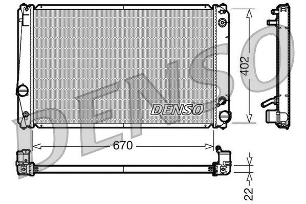 Kühler, Motorkühlung Denso DRM50052 Kühler, Motorkühlung Denso DRM50052 von Denso