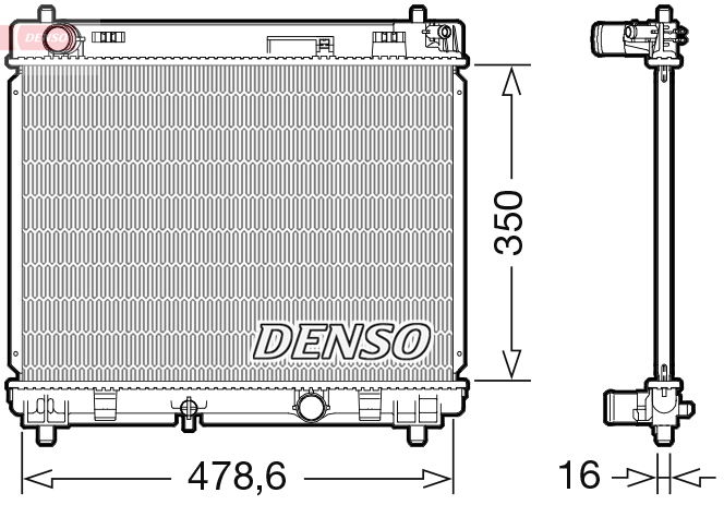 Kühler, Motorkühlung Denso DRM50104 Kühler, Motorkühlung Denso DRM50104 von Denso