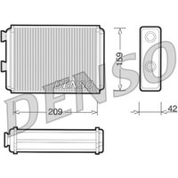 Wärmetauscher, Innenraumheizung DENSO DRR09070 von Denso