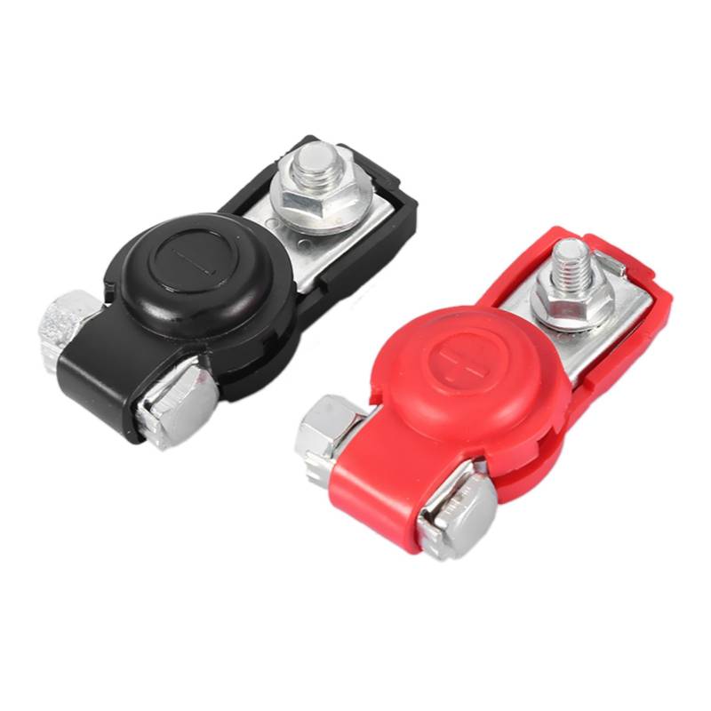 2Pcs Car Battery Terminal Clamp Clip,Galvanized Iron Battery Terminals Connector with Cover,fit for Most Vehicles Most Cars Boats Van Batteries von Depzenjea