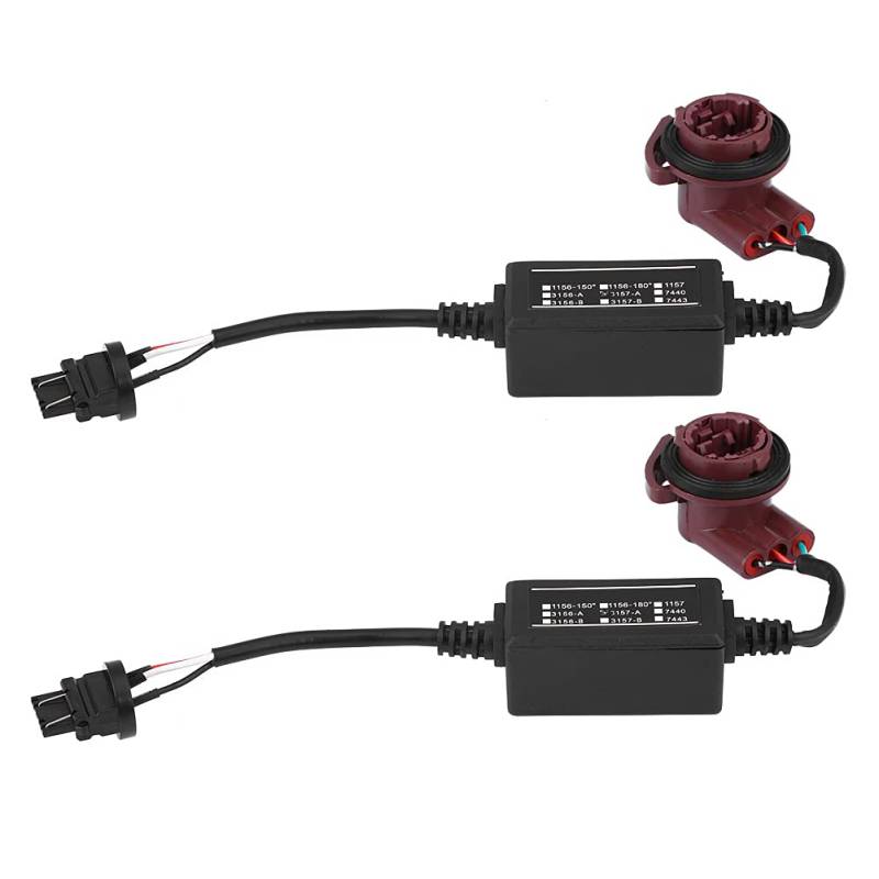 2pcs LED Decoder Canbus Brake, ABS Secure Connection 3157A Decoder Adapter Fix Hyperblitz und Flackern, passen für die meisten Autos von Depzenjea