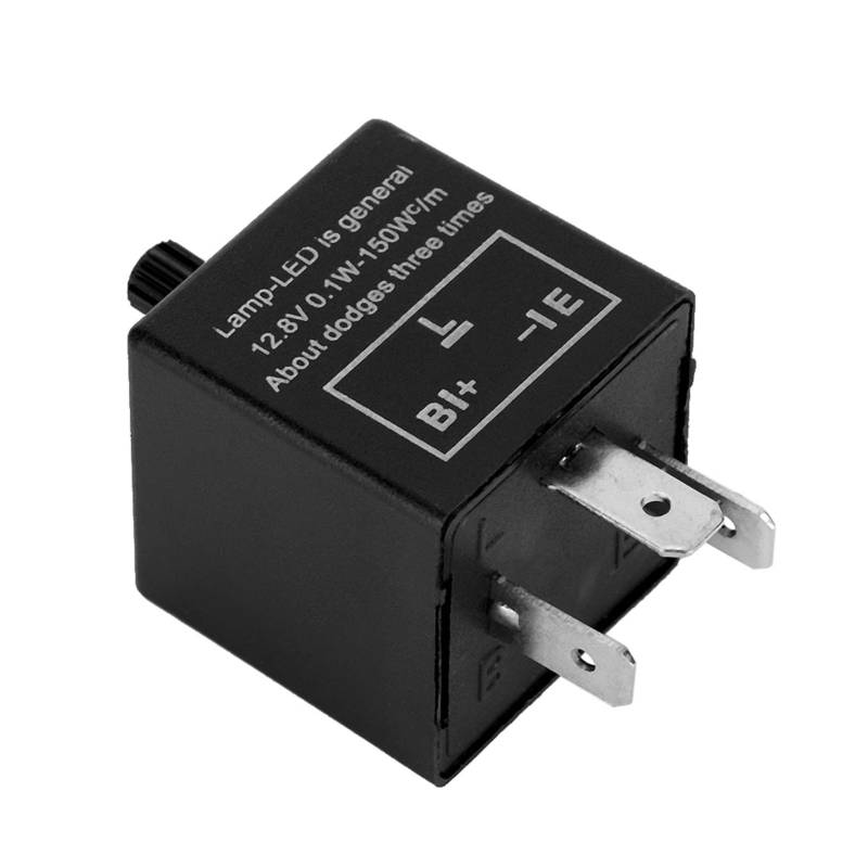 Depzenjea 3 Pin -Blinker -Relais Einstellbarer Blitzgeschwindigkeit LED LEG LACKER Blinker Relais Hervorragende Leistungsanpassung für den Blinkerantrieb von Depzenjea