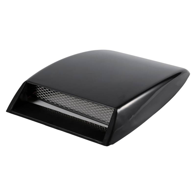Depzenjea Universal Car Decorative Air Flow Intake Scoop Bonnet Vent Sticker Cover Hood Made of Heavy Duty ABS Plastic Aluminum Grille Mesh Easy Installation for Most Cars and Vehicles (Black) von Depzenjea