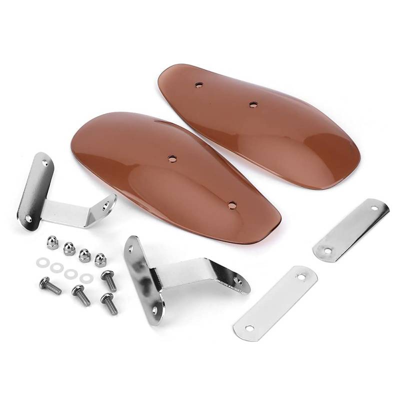 Exquisite Material Universal Motorcycle Hand Guards Wind Deflector Protector Fit for (Dunkelbraun) von Depzenjea