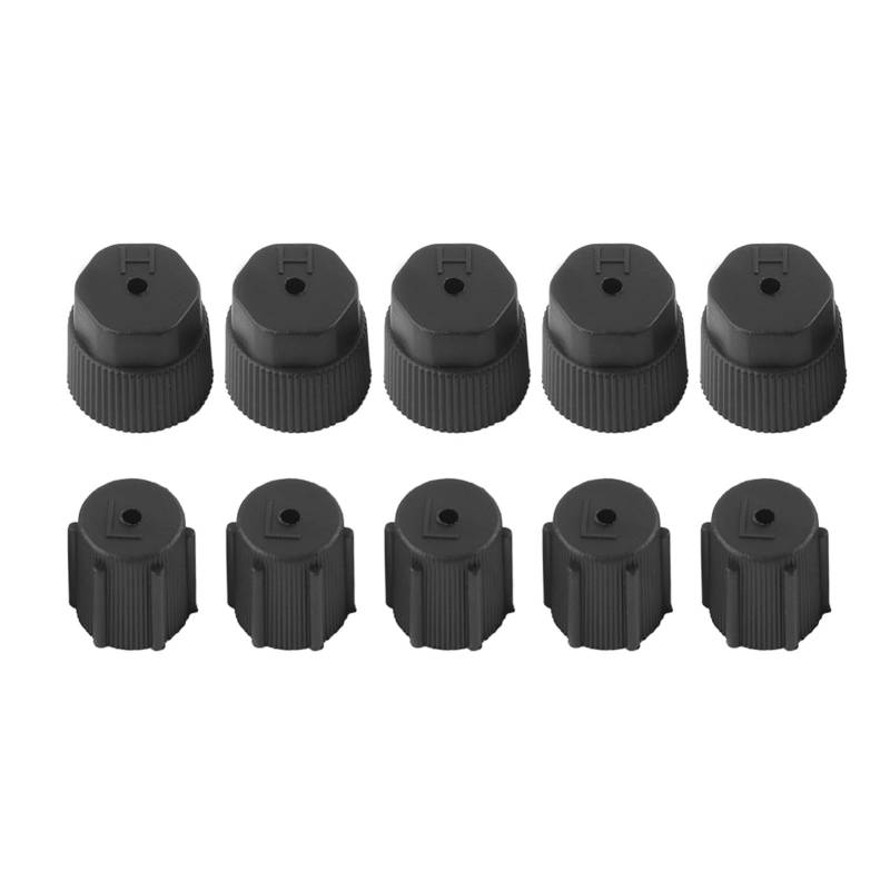 Universal AC Service Caps Exquisite Material ABS Construction Refrigerant Charging Port Covers Fit for Most Vehicles von Depzenjea