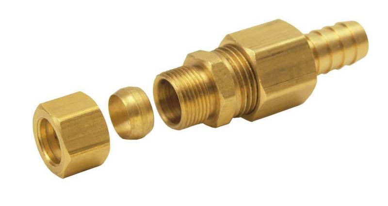 Derale 13033 1/2 Zoll Kühlleitung auf 1/2 Zoll NPT Schlauchstutzen Universalgetriebeleitung Fitting von Derale