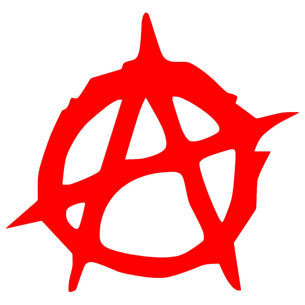 Anarchy Symbol Car-Styling Truck Body Window Decals Reflective Sticker Decor - Red von Derkoly