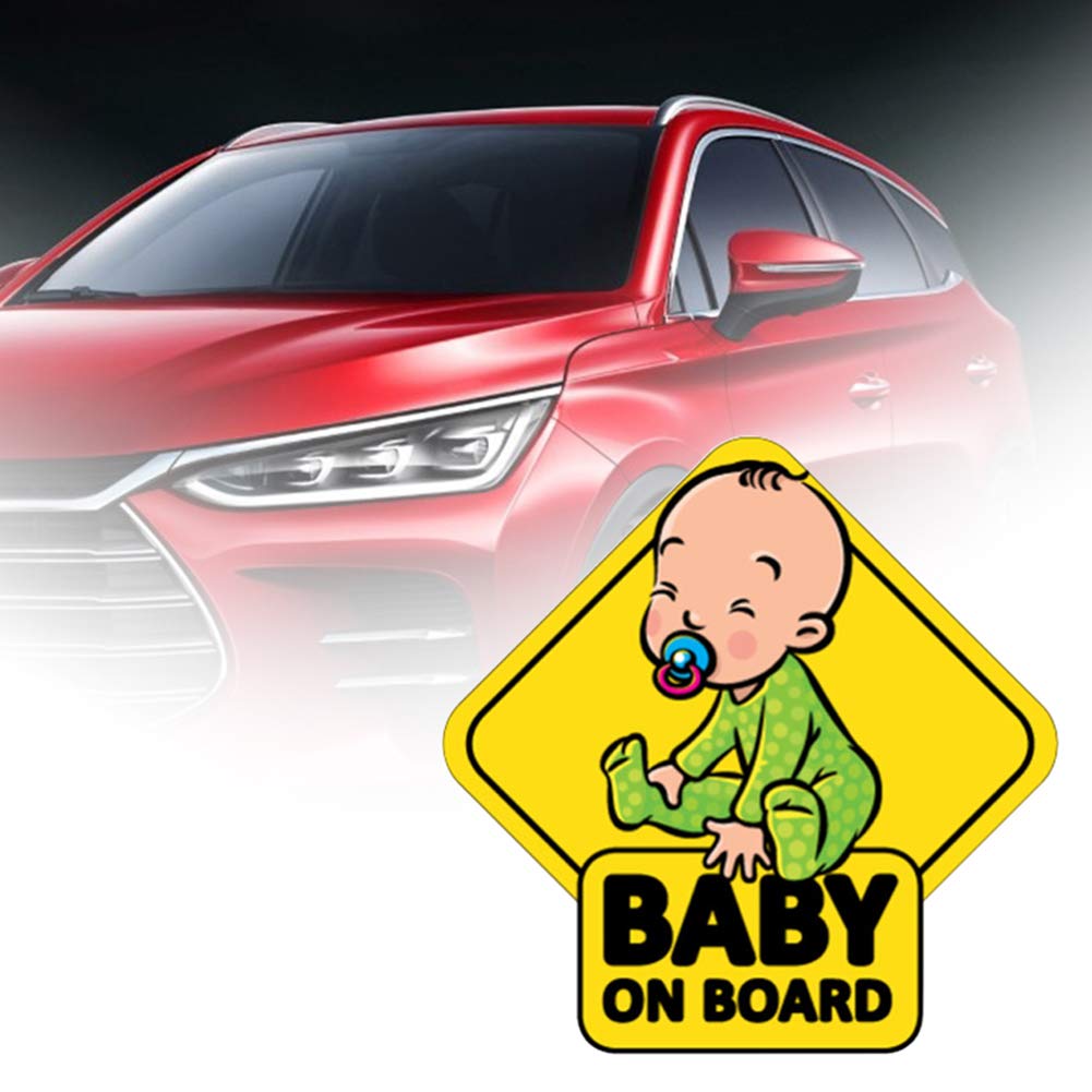 BABY ON BOARD Car Auto Body Window Reflective Sticker Warning Sign Decoration von Derkoly
