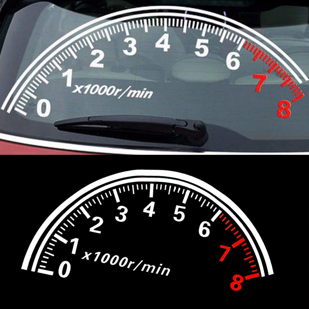 Fashion Reflective Car Sticker Rear Windshield Speedometer Decor Graphics Decal von Derkoly