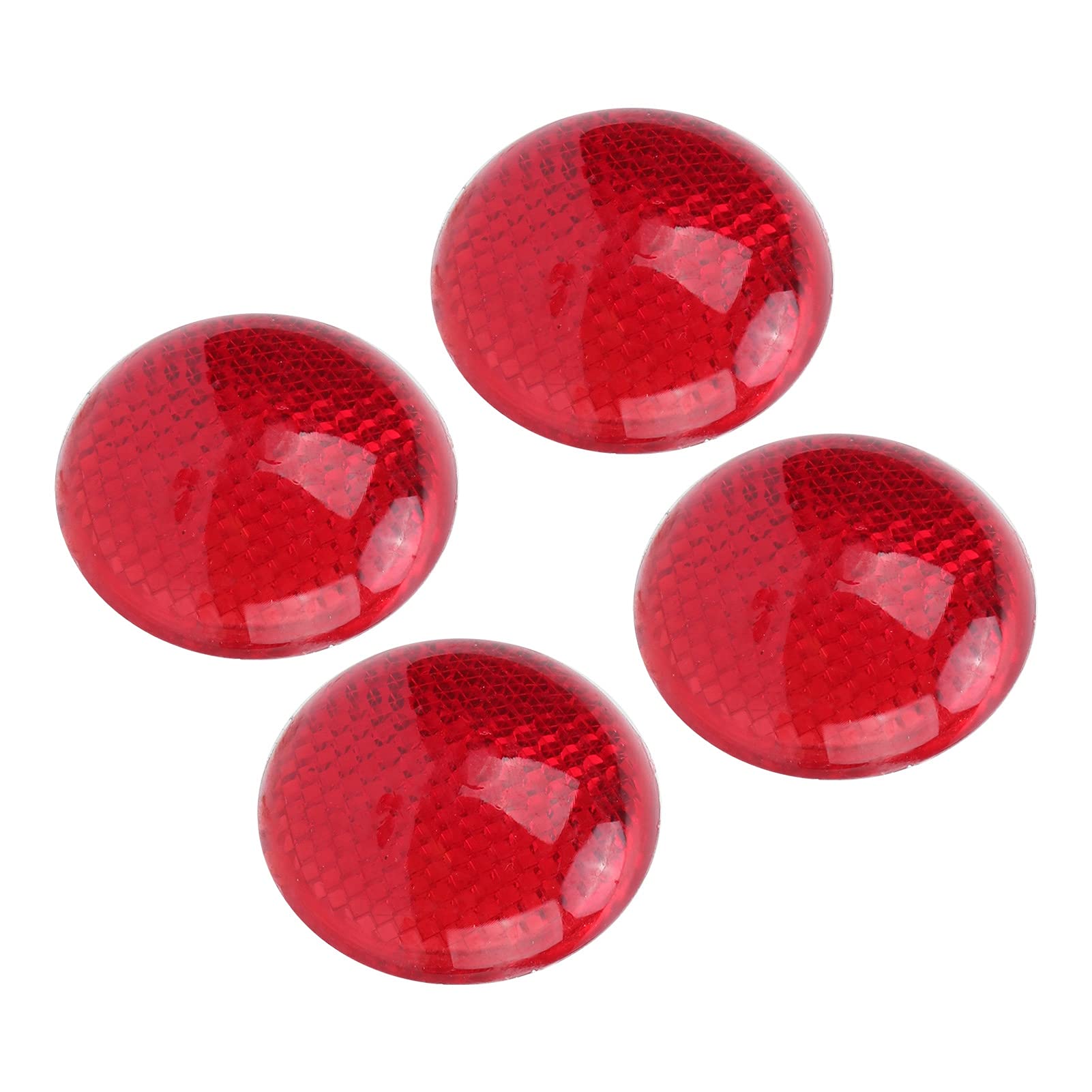 4 STÜCKE runder roter Reflektor Auto Dekoration Reflektor Schutz Aufkleber für Automobil Motorrad von Deror
