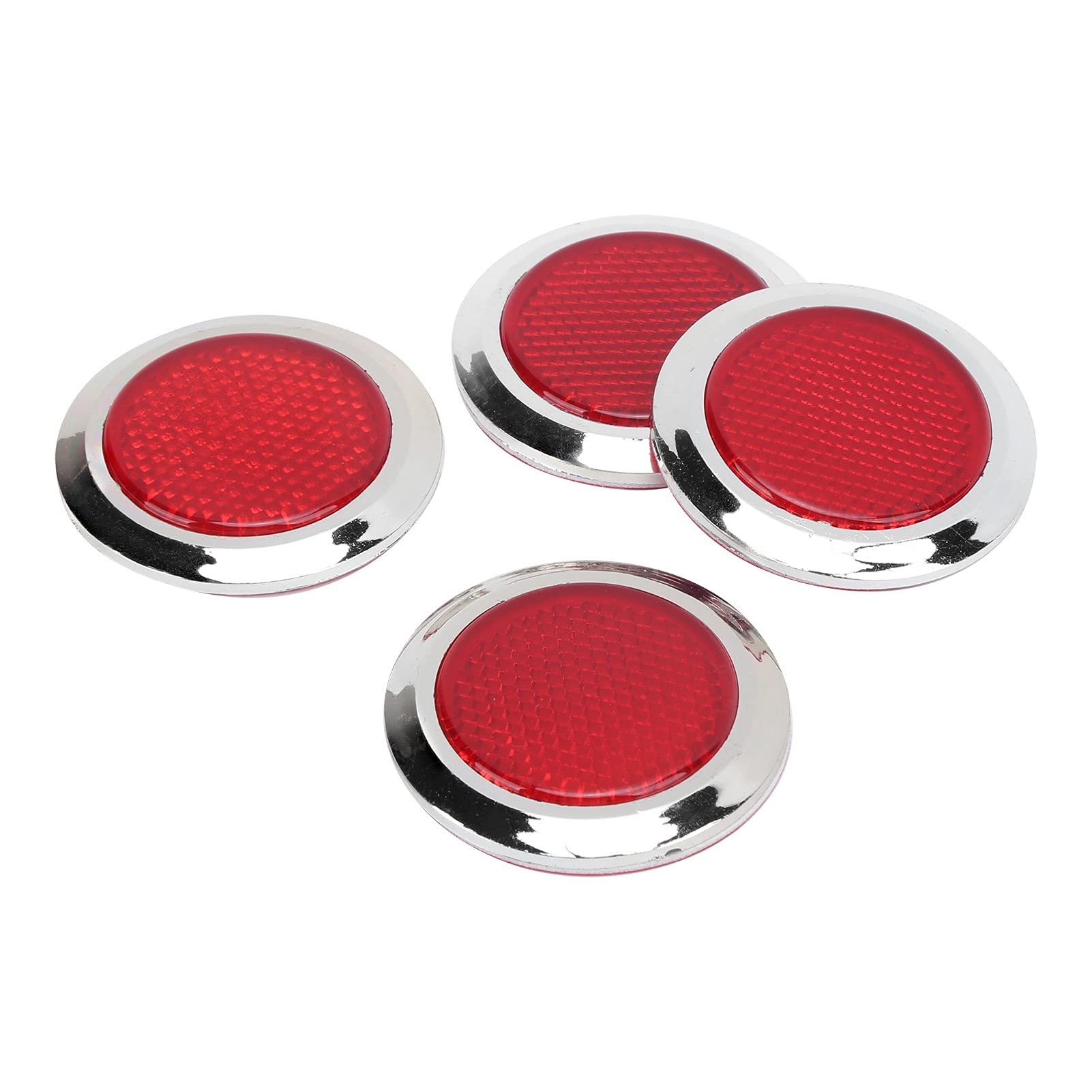 4PCS Runder Roter Autoreflektor Selbstklebende Reflektoren Schutz für LKWs Fahrräder Anhänger Wohnmobile und Busse von Deror