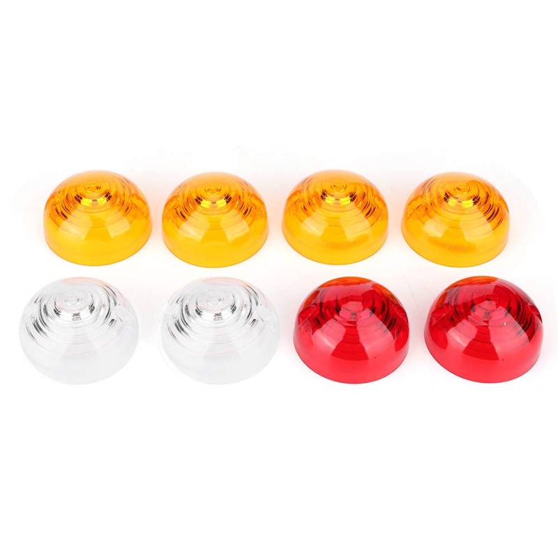 Blinkerlinse 8Pcs Side Tail Blinker Lampenlinsen Kit Fit für Land Rover 3 Series/Defender Light Lens von Deror