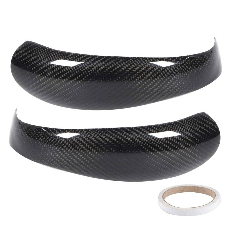 Deror 2PCS Rückspiegelabdeckung Add-On Kohlefaserkappe,Rückspiegel Abdeckung,Uv-Beständige Beschichtung,Einfache Installation,Auto-Rückspiegel-Abdeckung Fit Für Porsche Boxster/Cayman 997 911 987 von Deror