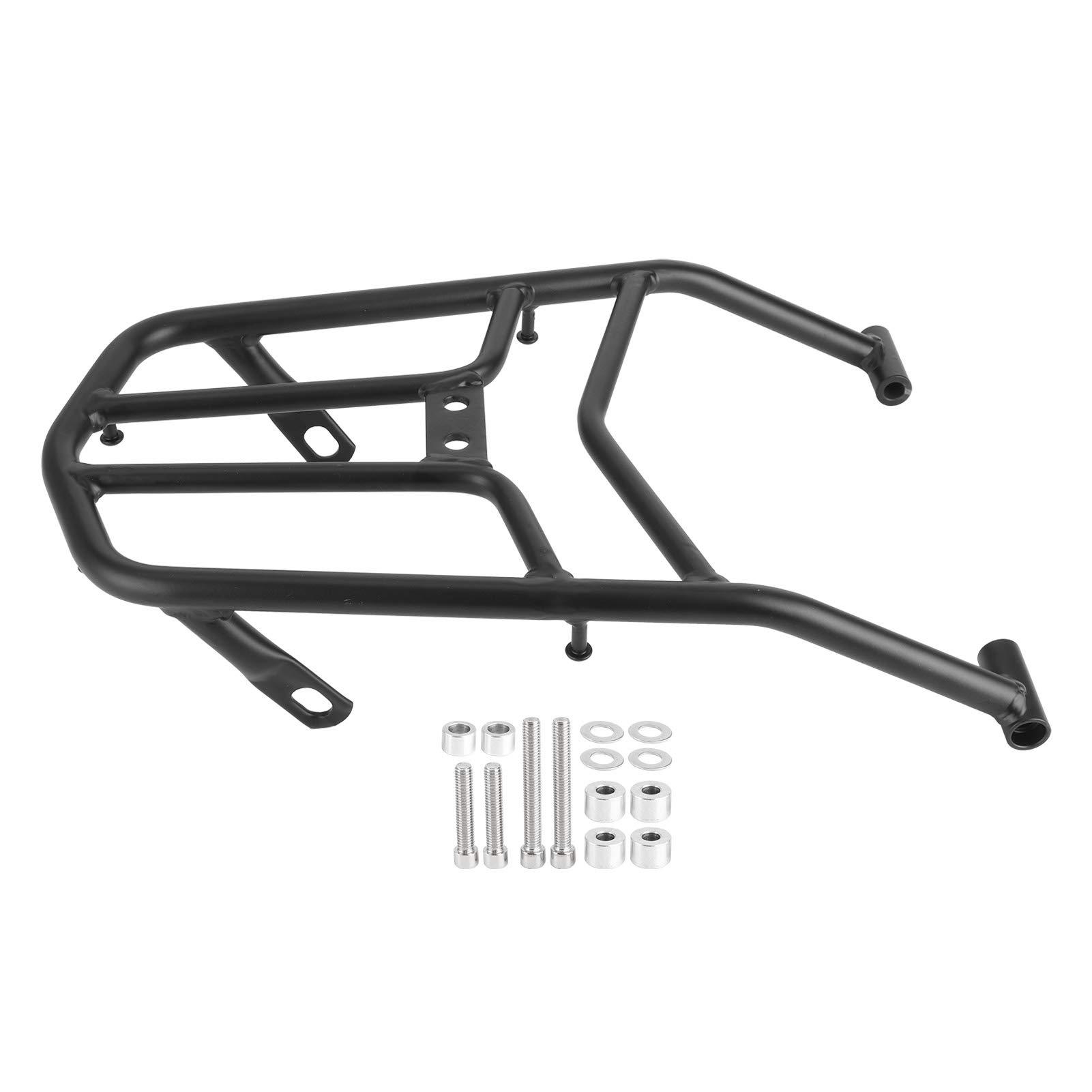 Deror Motorrad Gepäckträger hinten mit Handgriffschiene für Honda CRF250L/M CRF250 Rally, Schwarz, Eisen von Deror