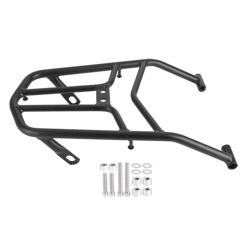 Deror Motorrad Gepäckträger hinten mit Handgriffschiene für Honda CRF250L/M CRF250 Rally, Schwarz, Eisen von Deror