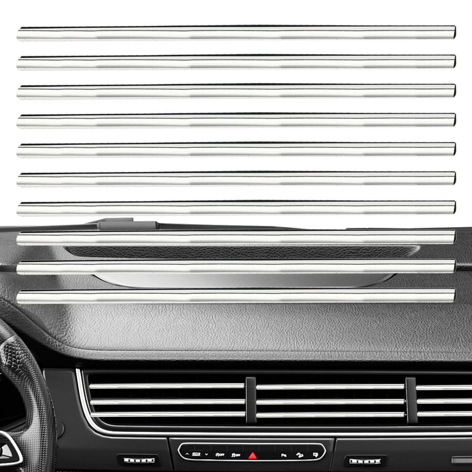10 Stück Auto Lüftungsschlitz Dekoration - Car Air Vent Decoration - 20cm Auto Styling Zierleisten Lüftungsgitter Innenausstattung Streifen | Für Die Meisten Lüftungsschlitze 10 Stück Auto Lüftungsschlitz Dekoration - Car Air Vent Decoration - 20cm Auto Styling Zierleisten Lüftungsgitter Innenausstattung Streifen | Für Die Meisten Lüftungsschlitze von Derwrtup