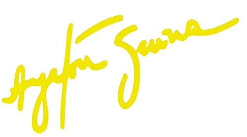 Desconocido Vinyl-Aufkleber, Signatur Ayrton Senna 10 x 5 cm (Gelb) von Desconocido