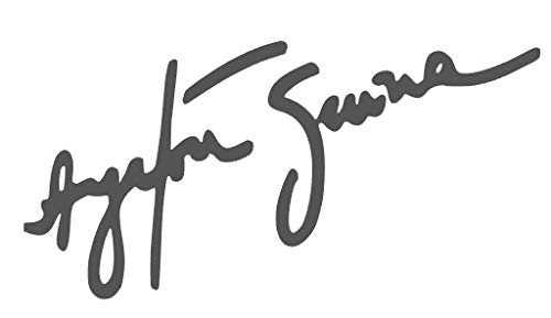 Desconocido Vinyl-Schnittaufkleber, signiert, Ayrton Senna, 10 x 5 cm, Dunkelgrau von Desconocido