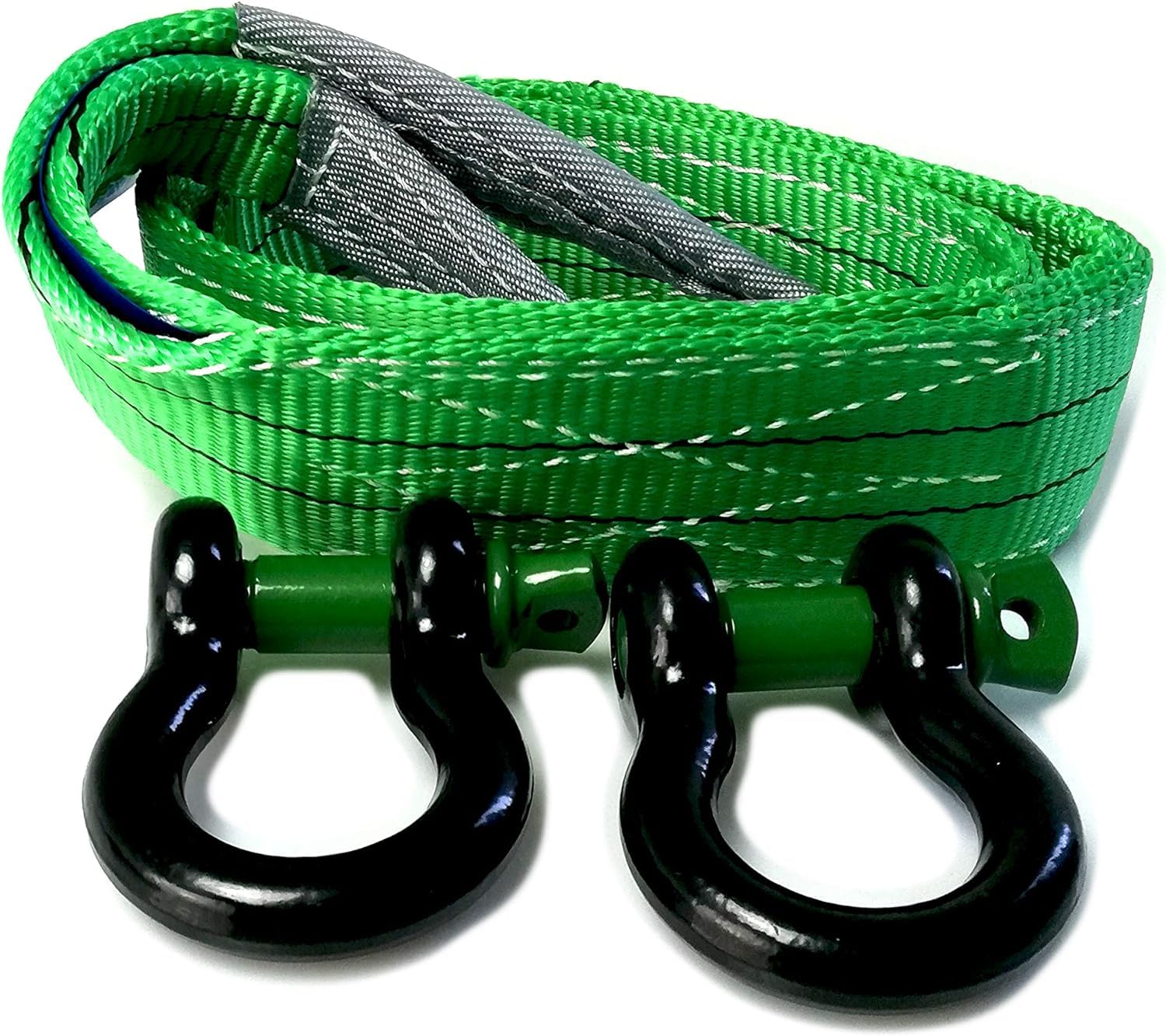 Desert Fox Berge-Set 14t Bruchlast - 1,5 m Abschleppseil und 2 x 3/4" Schäkel – Offroad Seil für Auto, SUV, 4x4 – nach EN 1492-1 von Desert Fox Winch