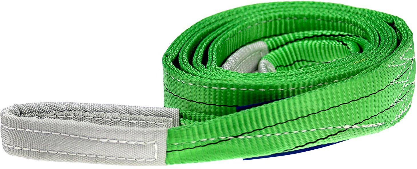 Schwerlast Hebegurt WLL 2T (Bruchlast 14T) – 3m Offroad Bergegurt & Abschleppgurt nach EN 1492-1 – Robustes Abschleppseil für Bergung & Offroad – Grün - Gurt von Desert Fox Winch